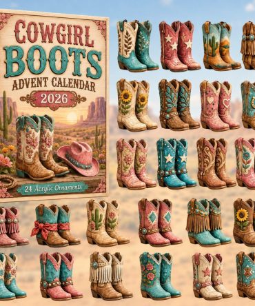 2026 Cowgirl Boots Countdown Calendar — 24-Day Western Charm Advent With Acrylic Boot & Rodeo Icons, Gift Ready
