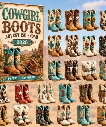 2026 Cowgirl Dairy-Themed Countdown Calendar — 24-Day Acrylic Charms, Cute Farmhouse Gift For Cowgirl Fans