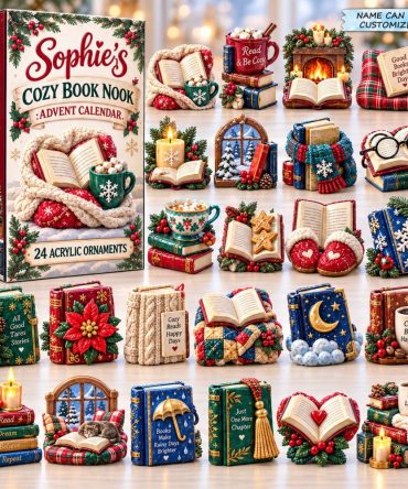 2026 Cozy Reading Countdown - 24-Day Acrylic Charm Advent Calendar For Book Lovers, Warm Home & Coffee-Themed Gift