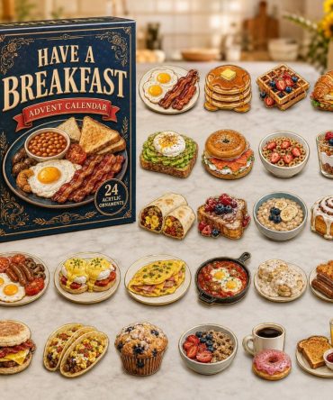 Breakfast & Brunch Advent Calendar — 24-Day Cozy Countdown With Mini Plate Acrylic Charms, Pancake & Coffee Themed Gifts