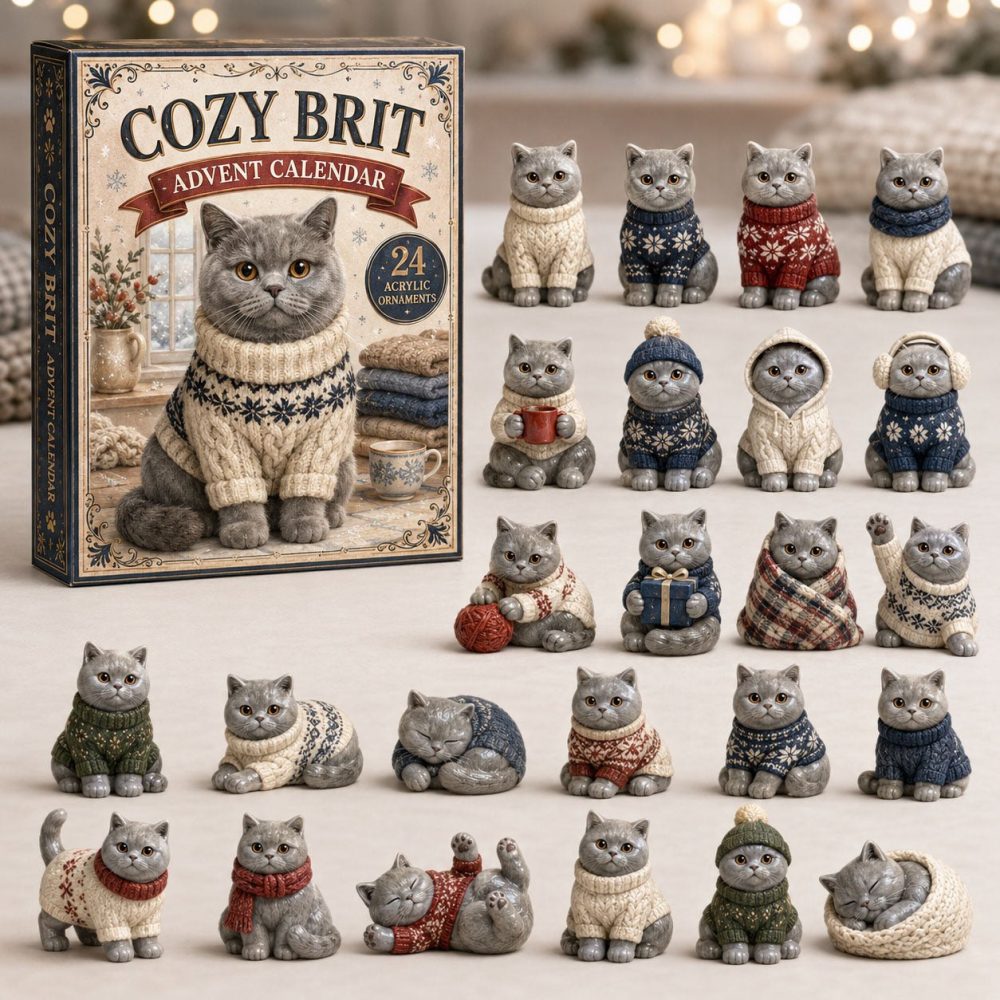 British Dog Advent Calendar — 24-Day Cozy Countdown With Classic Brit Acrylic Charms, Union Jack Motifs & Gift-Ready Box