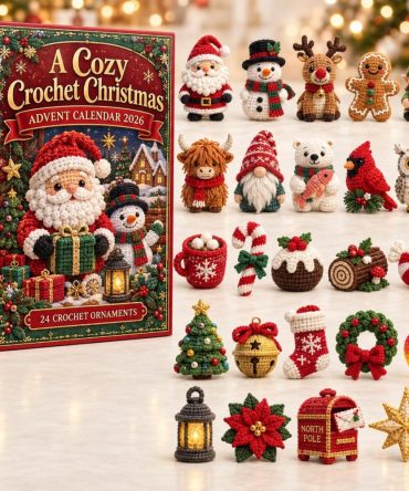 2026 Cozy Crochet Christmas Countdown — 24-Day Handmade-Inspired Advent With Acrylic Charm Set, Cute Crafty Holiday Gift For Makers