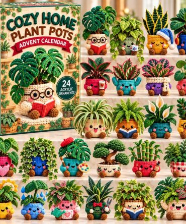 Cozy Crochet Pot Advent Countdown 2026 — 24-Day Calendar With Warm Acrylic Charms, Perfect Handmade-Style Holiday Gift