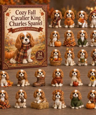 Cavalier King Charles Holiday Countdown — 24-Day Acrylic Charm Advent With Royal Dog Illustrations, Gift-Ready 2026