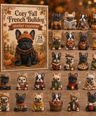 Autumn French Bulldog Countdown Calendar — 24 Acrylic Charm Surprise Days, Fall-Themed Gift For Dog Lovers 2026