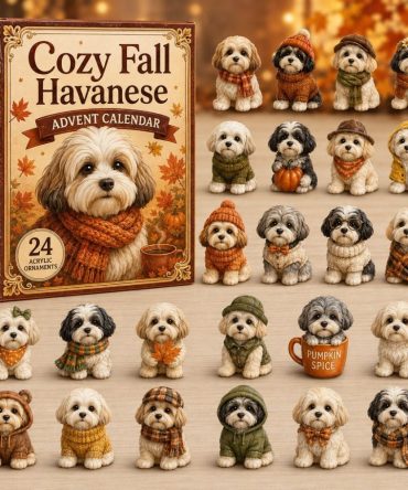 Cozy Fall Havanese Dog Advent - 24 Acrylic Charms Autumn Countdown, Cute Havanese Holiday Gift & Collectible 2026