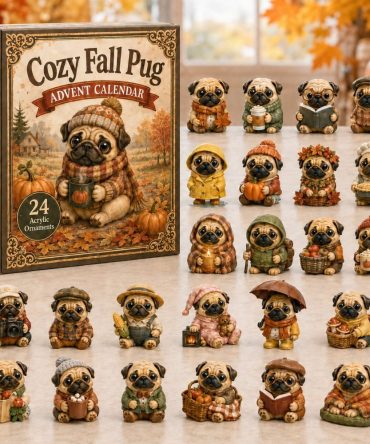 Advent Calendar For Pug Lovers — 24-Day Cozy Fall Countdown With Premium Acrylic Charms & Dog-Themed Keepsakes