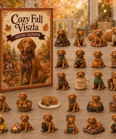 Cozy Fall Vizsla Advent Calendar 2026 - 24 Acrylic Charms, Autumn Dog Lover Countdown Gift And Collectible Charms For Vizsla Fans
