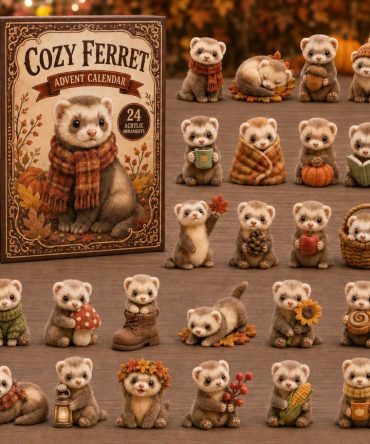 Limited Edition Ferret Holiday Countdown Calendar — 24-Day Acrylic Charm Advent, Gift Box For Pet Lovers 2026