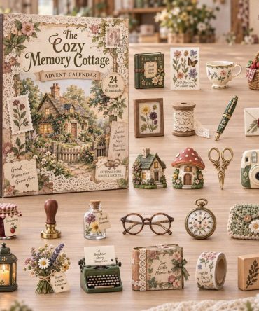 2026 Cozy Cottage Charm Advent Countdown - 24 Warm Mini Acrylic Charms, Homey Holiday Decor & Thoughtful Gift Set