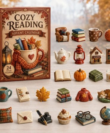 Cozy Reading Advent Calendar 2026 — 24-Day Acrylic Charm Countdown For Book Lovers, Hygge Home Gift