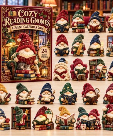 Cozy Reading Gnome Advent Calendar 2026 — 24 Bookish Acrylic Charms, Shelf-Ready Gnome Decor & Holiday Gift Idea