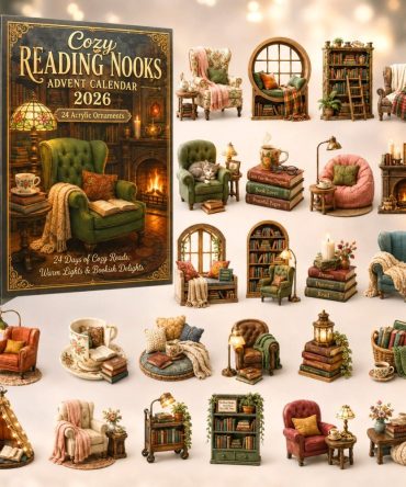 2026 Cozy Reading Nooks Advent Calendar - 24 Acrylic Charm Surprises, Book Lover Countdown Gift With Miniature Scenes