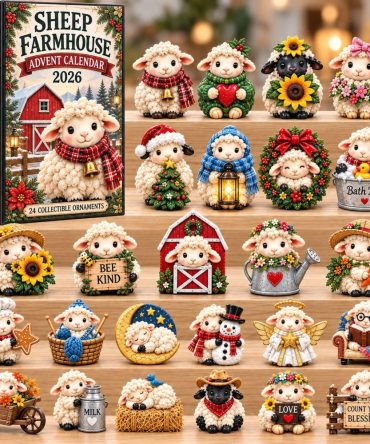 2026 Cozy Sheep Farmhouse Countdown — 24-Day Charming Advent Display With Soft Acrylic Sheep Charms, Cute Country Christmas Gift
