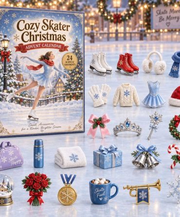 24-Day Holiday Countdown Calendar With 24 Acrylic Charms — Cozy Skater Christmas Scenes, Charming Holiday Decor & Gift 2026