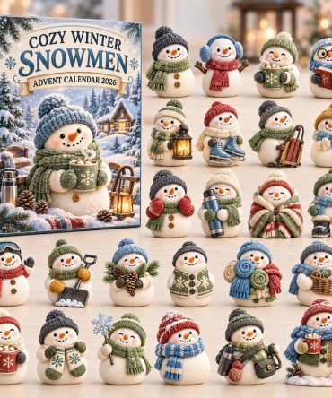 Cozy Snowman Holiday Advent Calendar 2026 — 24 Charming Acrylic Ornaments, Warm Winter Decor & Countdown Gift