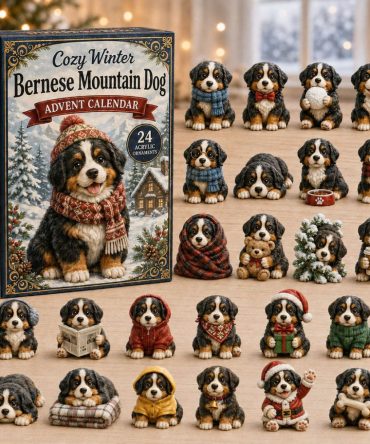 2026 Cozy Bernese Mountain Dog Winter Calendar - 24 Acrylic Charm Surprises, Charming Pet Lover Countdown Gift