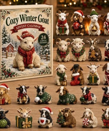 2026 Cozy Winter Goat Holiday Countdown Calendar — 24-Day Acrylic Charm Advent Set For Home, Gifts & Seasonal Decor