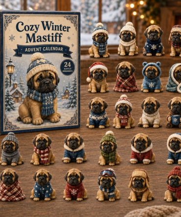 Mastiff Winter Magic 2026 - 24-Day Acrylic Charm Advent Calendar, Cozy Holiday Countdown Gift For Large Dog Lovers