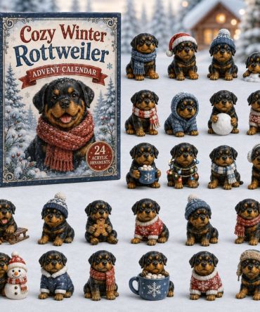 Cozy Winter Rottweiler Advent Calendar 2026 — 24-Day Festive Countdown With Warm-Themed Acrylic Charms For Rottweiler Fans