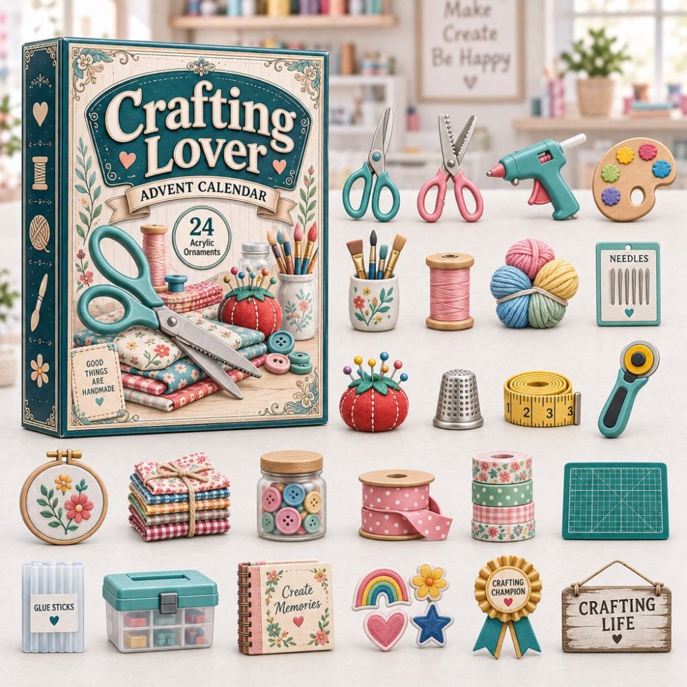 Ultimate Crafting Lover Countdown — 24 Unique Acrylic Charms, 2026 Diy-Themed Advent Calendar For Makers & Hobbyists