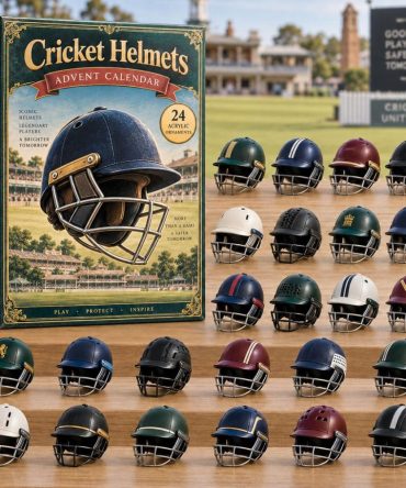 Cricket Helmets Countdown Collection — 24-Day 2026 Acrylic Charm Advent Featuring Iconic Helmets, Team Colors & Fan Memorabilia