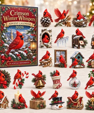 2026 Crimson Winter Whispers Countdown — 24-Day Elegant Advent Set With Red-Toned Acrylic Charms, Luxury Holiday Decor & Gift