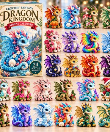 Crochet Fantasy Dragon 2026 Holiday Countdown Calendar — 24-Day Acrylic Charm Advent With Adorable Handcrafted-Style Dragon Collectibles