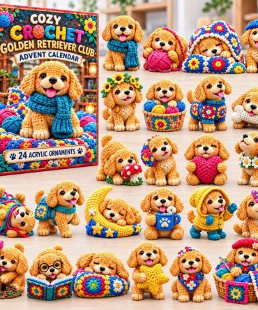 Crochet Golden Retriever Advent Calendar 2026 — 24-Day Acrylic Charm Countdown With Handmade Inspired Dog Designs, Limited Edition