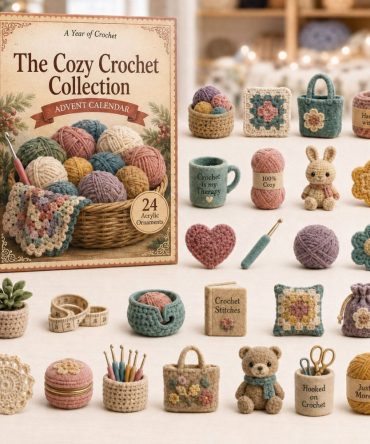 Crochet Lover'S Advent Calendar 2026 – 24-Day Acrylic Charm Countdown, Cute Yarn & Hook Mini Charms For Crafty Gifts