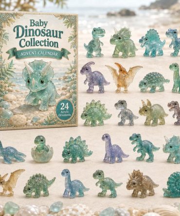 Sparkling Crystal Baby Dinosaur 2026 Advent Calendar — 24 Faceted Acrylic Charms, Premium Holiday Countdown For Collectors & Kids