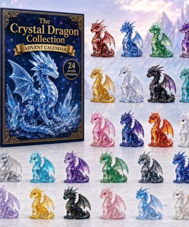 Crystal Dragon Fantasy Advent Calendar 2026 – 24-Day Sparkling Acrylic Charm Countdown, Mythical Collectible Holiday Gift