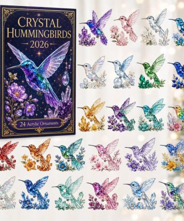 2026 Crystal Hummingbird Charm Calendar - 24 Acrylic Surprises, Versatile Jewelry Pieces, Sparkling Countdown Gift