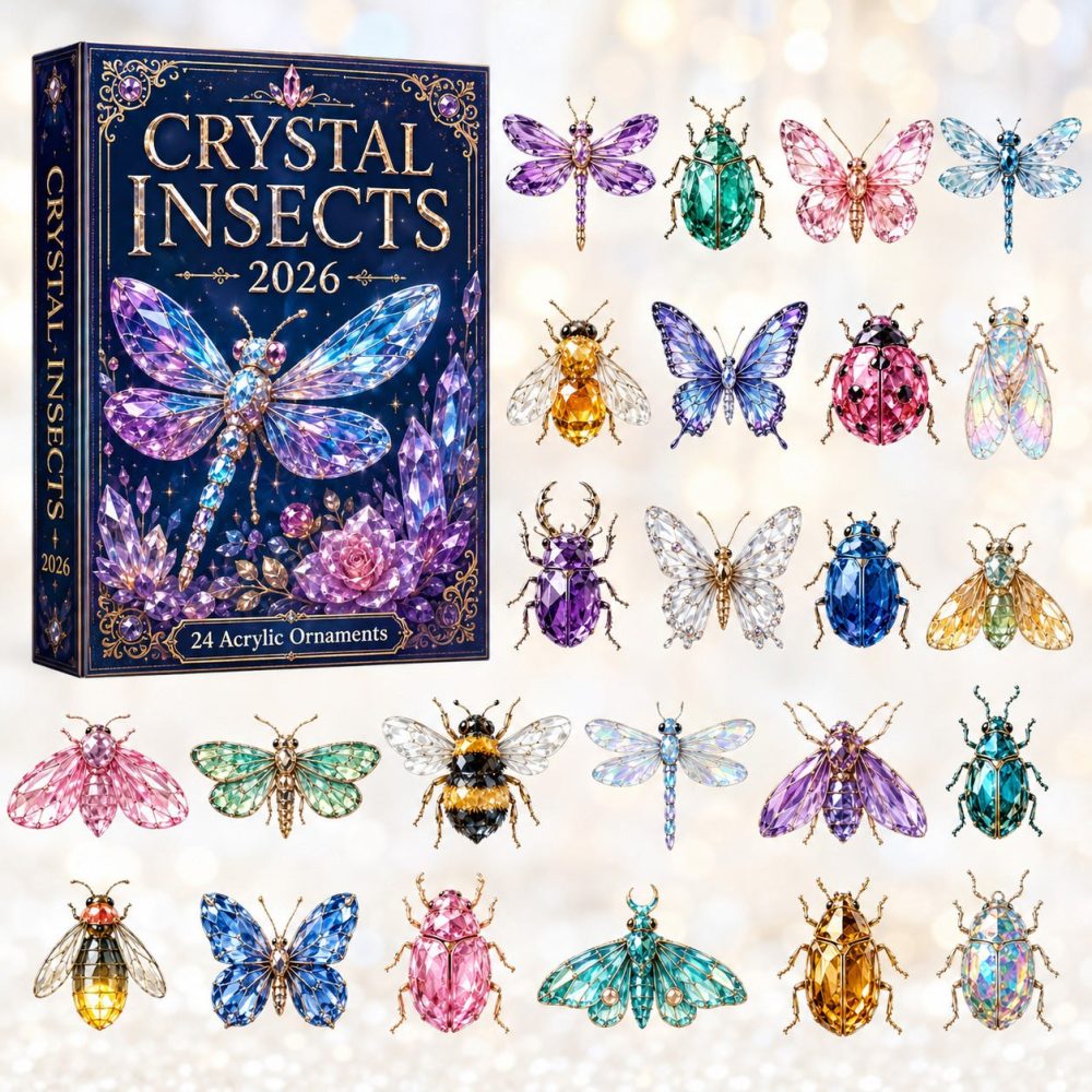 2026 Crystal Insects Advent Calendar — 24-Day Sparkling Countdown With Intricate Acrylic Bug Charms, Unique Gift For Collectors