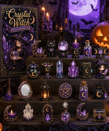 Crystal Witch Advent Calendar 2026 — 24-Day Mystic Crystal & Charm Collection, Occult-Themed Daily Reveal With Premium Acrylic Pieces