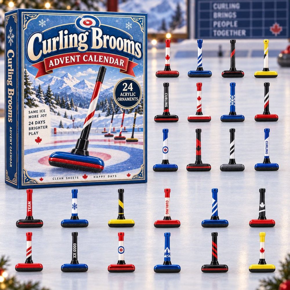 Curling Brooms Collector Countdown — 24-Day 2026 Acrylic Charm Advent Spotlighting Iconic Brooms, Brush Styles & Curling Culture