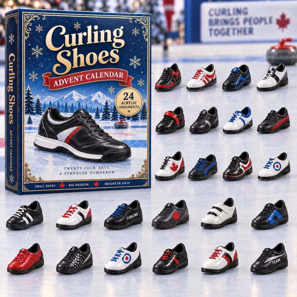 Curling Shoes Countdown Advent — 24-Day 2026 Acrylic Charm Set Featuring Curling Footwear, Gear & Collectible Winter Sport Tokens
