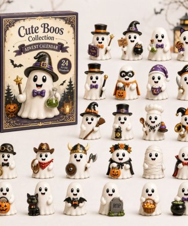 Spooky Cute Boos Ghost Advent Calendar 2026 – 24-Day Acrylic Charm Countdown, Playful Halloween-Style Holiday Gift & Collectible