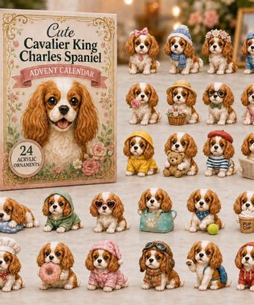 Adorable 2026 Cavalier King Charles Spaniel Advent — 24-Day Countdown Calendar With Cute Acrylic Charms, Great Pet Lover Gift