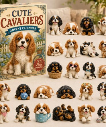 Cute Cavaliers 2026 Countdown — 24 Charming Acrylic Charms Advent Calendar, Perfect Gift For Cavalier King Charles Fans
