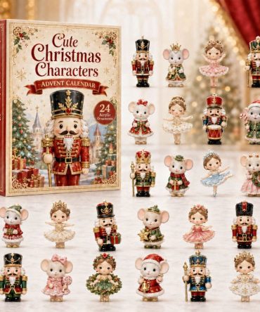 2026 Christmas Characters Advent Countdown – 24-Day Acrylic Charm Gift Calendar, Cute Holiday Surprise & Stocking Stuffer