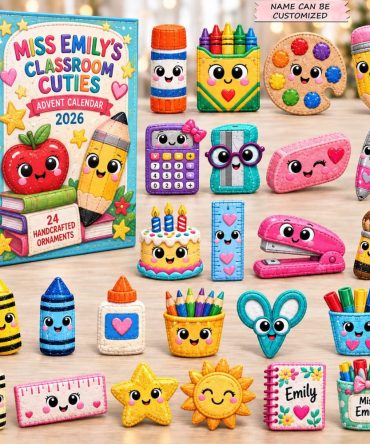 2026 Cute Classroom Friends Countdown Calendar — 24 Acrylic Charm School Characters, Teacher & Kids Holiday Countdown Gift
