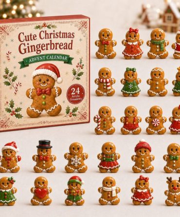 Gingerbread House Advent Calendar 2026 — 24-Day Cute Gingerbread Acrylic Charms, Festive Holiday Countdown Gift