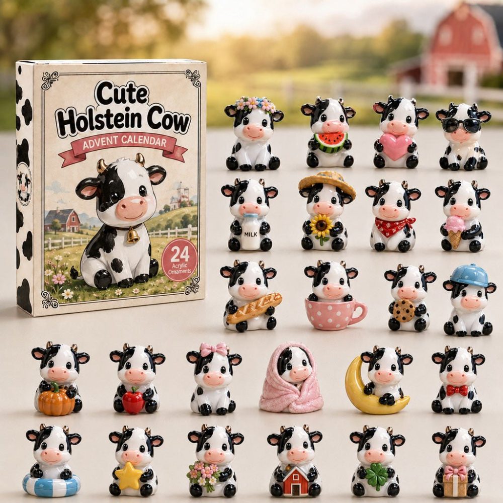 Cute Holstein Cow Advent 2026 — 24-Day Collector’S Countdown With Playful Holstein Acrylic Charms