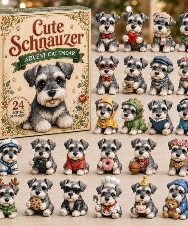 2026 Schnauzer Advent Calendar — 24-Day Holiday Countdown With Cute Acrylic Charms, Perfect Gift For Schnauzer Lovers And Owners