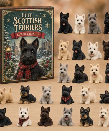 2026 Scottish Terrier Holiday Countdown - 24 Acrylic Charm Advent Calendar, Cute Dog Lover Gift With Daily Surprises