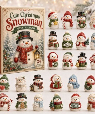Cute Snowman Advent Calendar 2026 — 24-Day Acrylic Charm Countdown, Festive Snowman Ornaments & Gifts