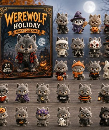 Cute Werewolf Advent Calendar 2026 - 24-Day Friendly Monster Countdown With Adorable Acrylic Charms For Kids
