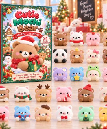 Cutie Mochi Bears Advent Calendar 2026 — 24-Day Countdown Featuring Acrylic Bear Charms , Charming Holiday Gift & Collectible