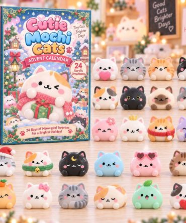 Cutie Mochi Cats Holiday Advent Calendar 2026 — 24-Day Countdown With Acrylic Cat Charms , Cute Gifts For Cat Lovers